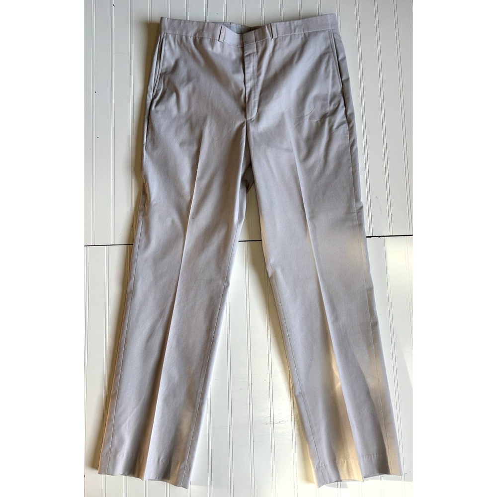 NEW vintage 90s Light Gray Dress pants chino golf straight leg cotton 36 x‎ 33